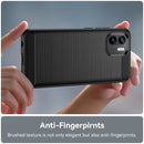 For Xiaomi Redmi A1 Brushed Texture Carbon Fiber TPU Phone Case(Black)