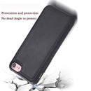 For iPhone 7 / 8 Magnetic Shockproof PC + TPU + PU Leather Protective Case(Black)