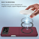 For Samsung Galaxy Z Flip4 Magsafe Magnetic Folding PC Phone Case(Wine Red)