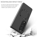 For Samsung Galaxy Z Fold4 Magsafe Magnetic Folding PC Phone Case(Black)