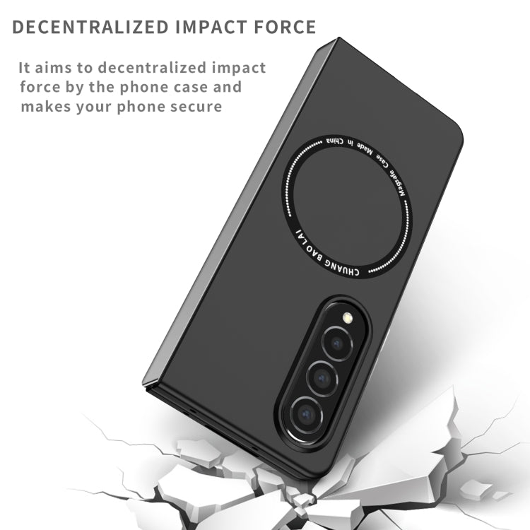 For Samsung Galaxy Z Fold4 Magsafe Magnetic Folding PC Phone Case(Black)