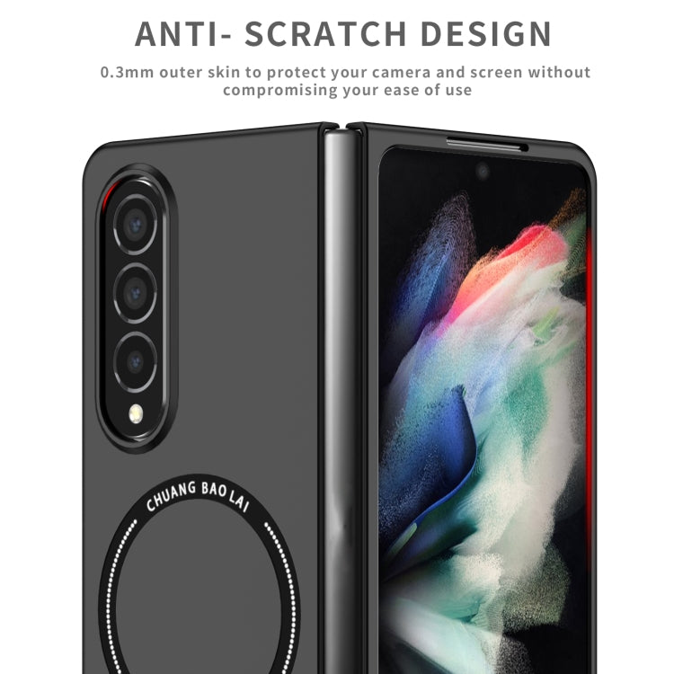 For Samsung Galaxy Z Fold4 Magsafe Magnetic Folding PC Phone Case(Black)