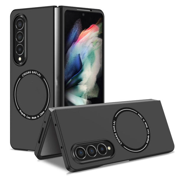 For Samsung Galaxy Z Fold4 Magsafe Magnetic Folding PC Phone Case(Black)
