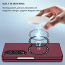 For Samsung Galaxy Z Fold4 Magsafe Magnetic Folding PC Phone Case(Wine Red)