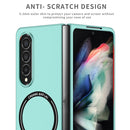 For Samsung Galaxy Z Fold4 Magsafe Magnetic Folding PC Phone Case(Light Blue)