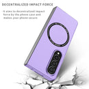For Samsung Galaxy Z Fold4 Magsafe Magnetic Folding PC Phone Case(Purple)