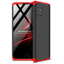 For Galaxy A71 GKK Three Stage Splicing Full Coverage PC Case(Black+Red)