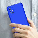 For Galaxy A71 GKK Three Stage Splicing Full Coverage PC Case(Blue)