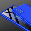 For Galaxy A71 GKK Three Stage Splicing Full Coverage PC Case(Blue)