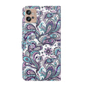 For Motorola Moto G32 3D Painting Pattern TPU + PU Leather Phone Case(Swirl Pattern)
