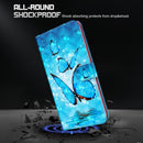 For Motorola Moto G32 3D Painting Pattern TPU + PU Leather Phone Case(Three Butterflies)