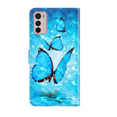 For Motorola Moto G42 3D Painting Pattern TPU + PU Leather Phone Case(Three Butterflies)