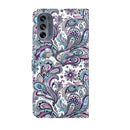 For Motorola Moto G62 3D Painting Pattern TPU + PU Leather Phone Case(Swirl Pattern)