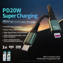WEKOME WDC-171 Raython Series PD 20W Type-C to 8 Pin Fast Charge Data Cable Length: 1m(Black)