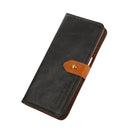For Xiaomi Poco M4 5G/M5 5G KHAZNEH Dual-color Cowhide Texture Flip Leather Phone Case(Black)