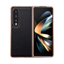 For Samsung Galaxy Z Fold4 Skyline Series Nano Electroplating PU Phone Case(Black)