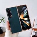 For Samsung Galaxy Z Fold4 Skyline Series Nano Electroplating PU Phone Case(Green)