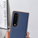 For Samsung Galaxy Z Fold4 Skyline Series Nano Electroplating PU Phone Case(Green)