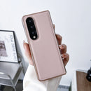 For Samsung Galaxy Z Fold4 Skyline Series Nano Electroplating PU Phone Case(Pink Gold)