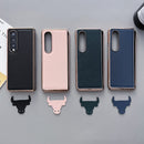 For Samsung Galaxy Z Fold4 Skyline Series Nano Electroplating PU Phone Case(Sky Blue)