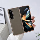 For Samsung Galaxy Z Fold4 Star Series Nano Electroplating PU Phone Case(Elephant Grey)