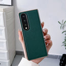For Samsung Galaxy Z Fold4 Star Series Nano Electroplating PU Phone Case(Forest Green)