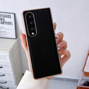 For Samsung Galaxy Z Fold4 Star Series Nano Electroplating PU Phone Case(Black)