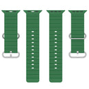Ocean Silicone Watch Band for Apple Watch Series 8&7 41mm / SE 2&6&SE&5&4 40mm / 3&2&1 38mm (Alfalfa Grass)