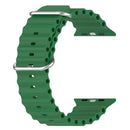 Ocean Silicone Watch Band for Apple Watch Series 8&7 41mm / SE 2&6&SE&5&4 40mm / 3&2&1 38mm (Alfalfa Grass)
