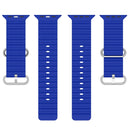 Ocean Silicone Watch Band for Apple Watch Series 8&7 41mm / SE 2&6&SE&5&4 40mm / 3&2&1 38mm (Sapphire Blue)