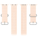 Ocean Silicone Watch Band for Apple Watch Series 8&7 41mm / SE 2&6&SE&5&4 40mm / 3&2&1 38mm (Light Pink)