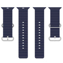 Ocean Silicone Watch Band for Apple Watch Series 8&7 41mm / SE 2&6&SE&5&4 40mm / 3&2&1 38mm (Midnight Blue)