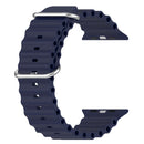 Ocean Silicone Watch Band for Apple Watch Series 8&7 41mm / SE 2&6&SE&5&4 40mm / 3&2&1 38mm (Midnight Blue)