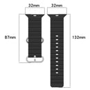 Ocean Silicone Watch Band for Apple Watch Series 8&7 41mm / SE 2&6&SE&5&4 40mm / 3&2&1 38mm (Midnight)