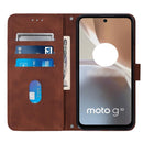 For Motorola Moto G32 Crossbody 3D Embossed Flip Leather Phone Case(Brown)