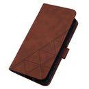 For Motorola Moto G32 Crossbody 3D Embossed Flip Leather Phone Case(Brown)
