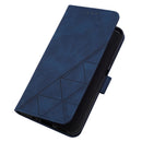 For Motorola Moto G32 Crossbody 3D Embossed Flip Leather Phone Case(Blue)