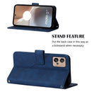 For Motorola Moto G32 Crossbody 3D Embossed Flip Leather Phone Case(Blue)