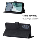 For Motorola Moto G62 5G Crossbody 3D Embossed Flip Leather Phone Case(Black)