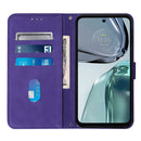 For Motorola Moto G62 5G Crossbody 3D Embossed Flip Leather Phone Case(Purple)