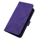 For Motorola Moto G62 5G Crossbody 3D Embossed Flip Leather Phone Case(Purple)