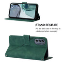 For Motorola Moto G62 5G Crossbody 3D Embossed Flip Leather Phone Case(Dark Green)