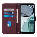 For Motorola Moto G62 5G Crossbody 3D Embossed Flip Leather Phone Case(Wine Red)