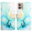 For Motorola Moto G32 PT003 Marble Pattern Flip Leather Phone Case(Green)