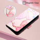 For Motorola Moto G32 PT003 Marble Pattern Flip Leather Phone Case(Rose Gold)