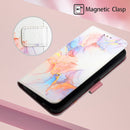 For Motorola Moto G62 5G PT003 Marble Pattern Flip Leather Phone Case(Marble White)