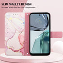 For Motorola Moto G62 5G PT003 Marble Pattern Flip Leather Phone Case(Rose Gold)