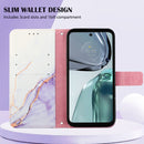 For Motorola Moto G62 5G PT003 Marble Pattern Flip Leather Phone Case(White Purple)