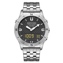 NORTH EDGE Snow-Leopard Outdoor Waterproof Men Multifunction Stainless Steel Strap Smart Watch(Silver)