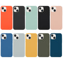 For iPhone 14 Plus Solid Silicone Phone Case(Sea Blue)